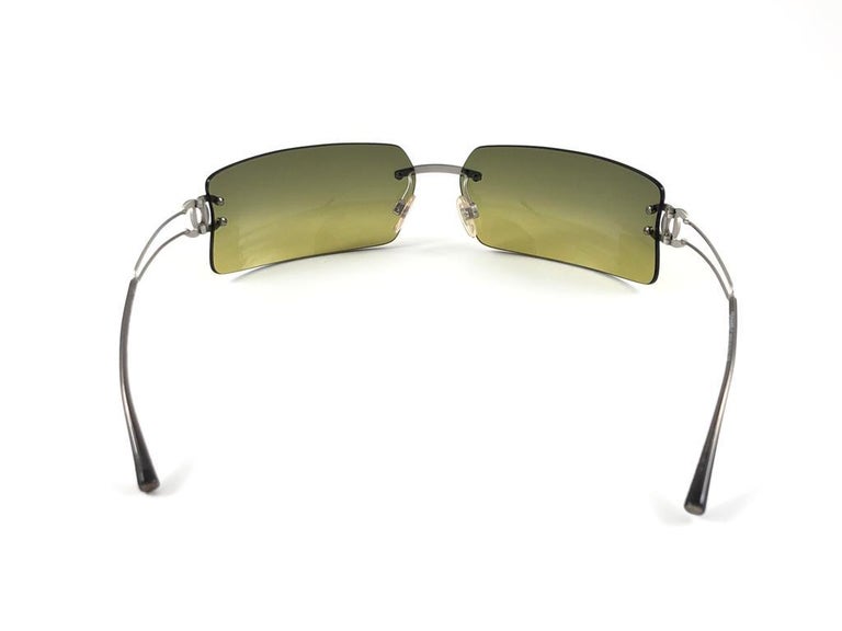 CHANEL 4051 Y2k Rimless sunglasses New Vintage Chanel 4051 Rimless Rhinestones Frame Sunglasses  main image 3