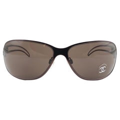 Neu Vintage Chanel 4149 Metallic-Sonnenbrille mit Kupferrahmen, hergestellt in Italien, Y2K