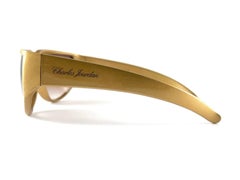 Neue Vintage Charles Jourdan Paris Gold Frame Gradient Lenses 1970's Sonnenbrille