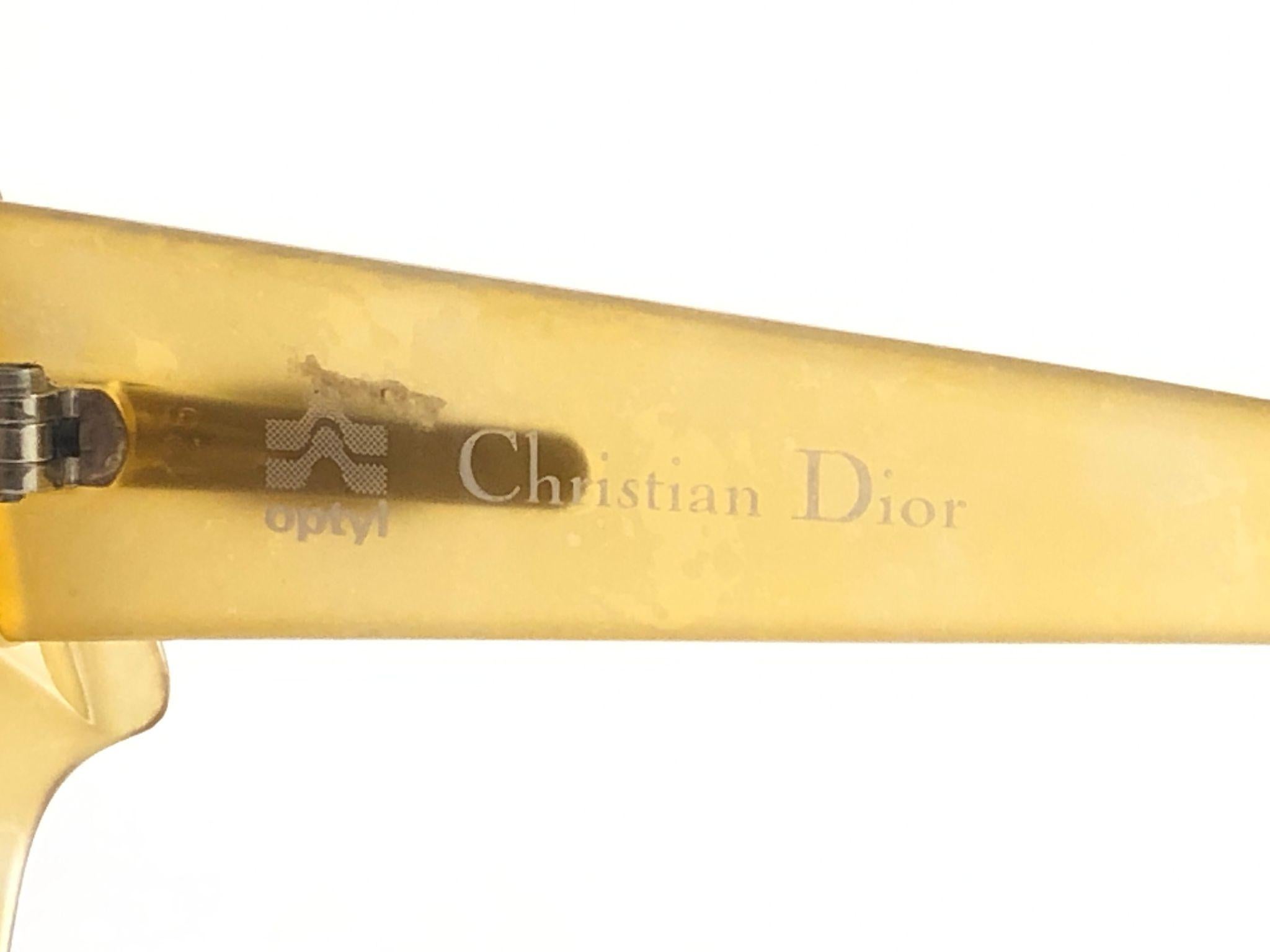 Women's New Vintage Christian Dior 2025 20 Jaspe Amber Jerry Hall Optyl Sunglasses