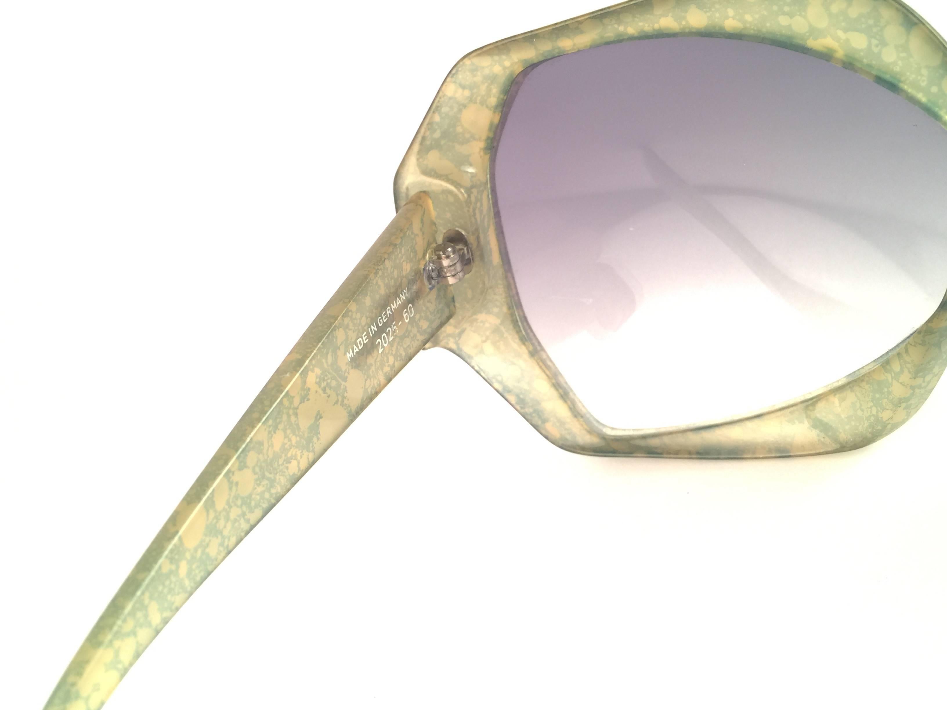 New Vintage Christian Dior 2025 60 Jaspe Green Jerry Hall Optyl Sunglasses For Sale 1