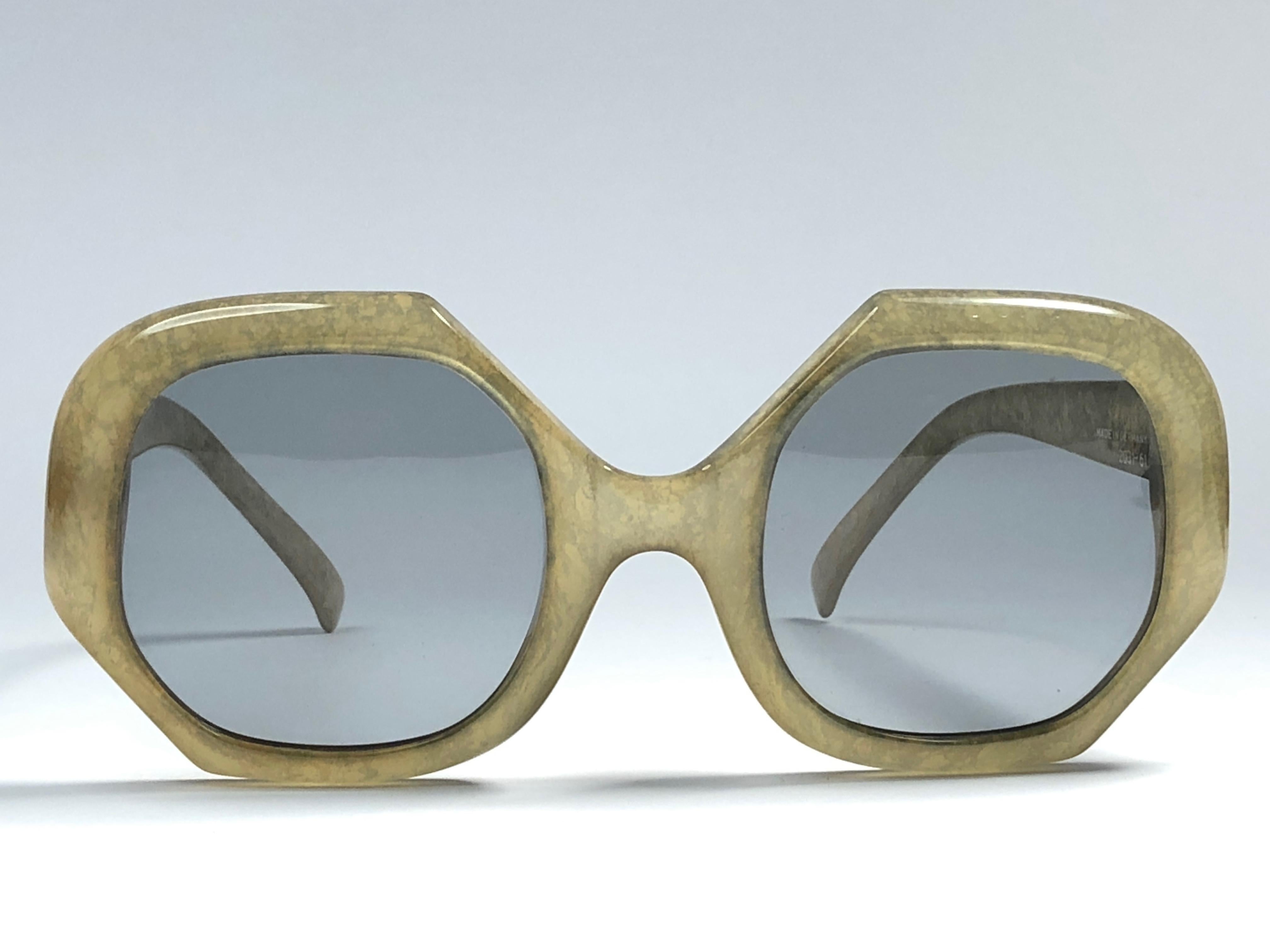 New Vintage Christian Dior 2031 61 Jasped lime green frame with spotless light lenses.   
Made in Germany.  Produced and design in 1970's.  
A collector’s piece!  New, never worn or displayed. 
Comes with its original silver Christian Dior Lunettes