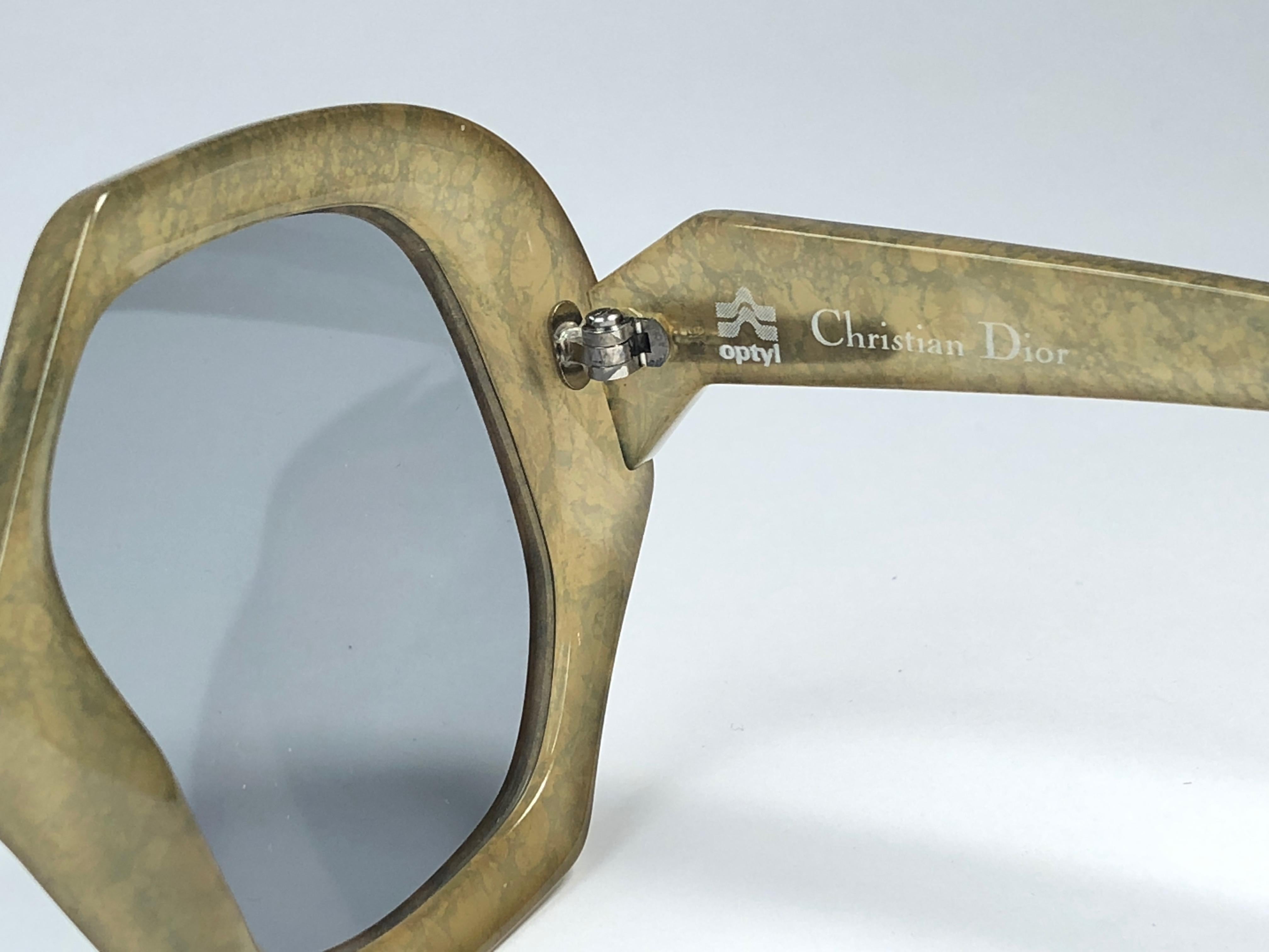 Neu Vintage Christian Dior 2031 61 Limettengrüne Optyl-Sonnenbrille mit Jaspis Deutschland im Zustand „Hervorragend“ im Angebot in Baleares, Baleares