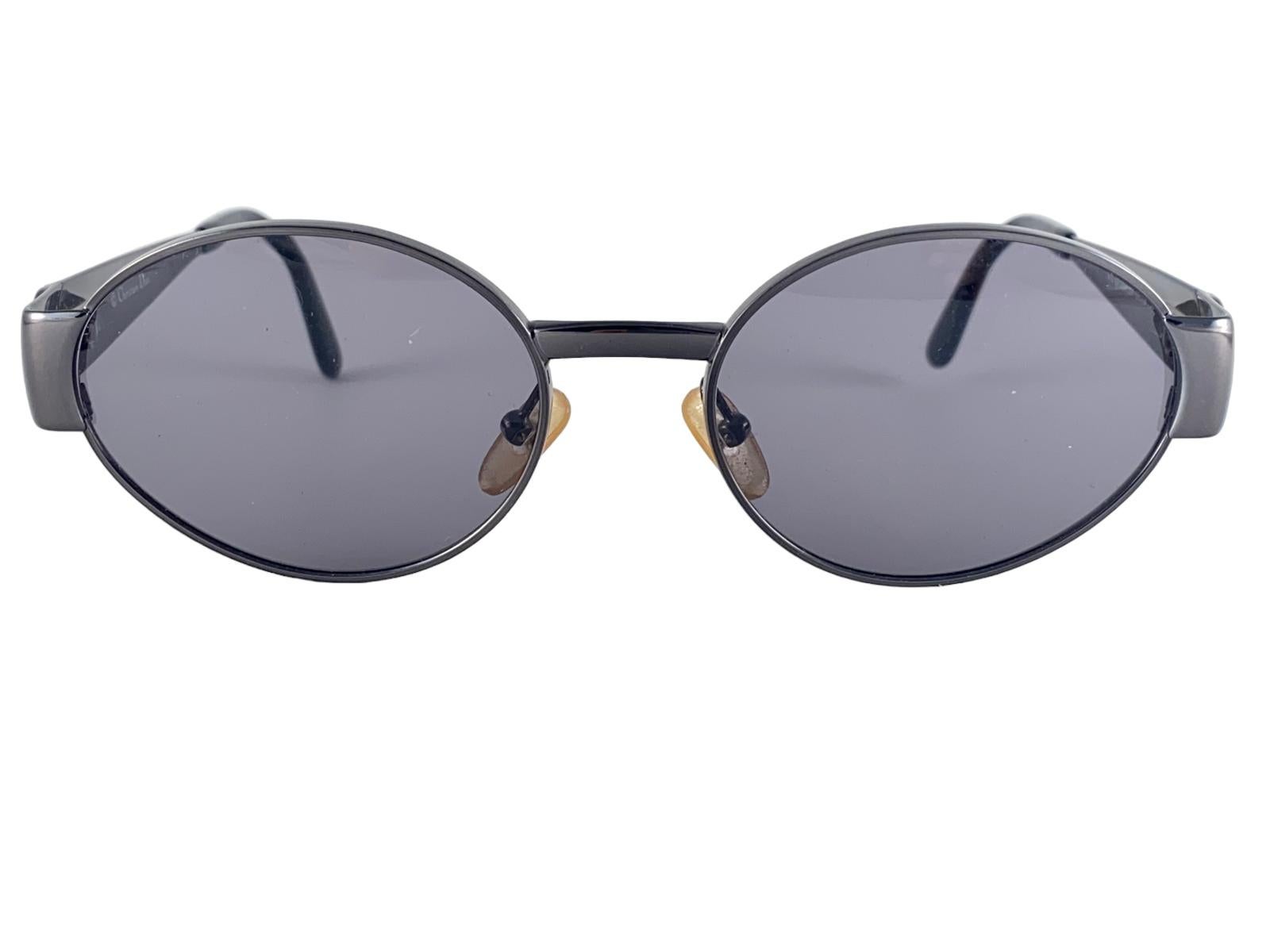 New Vintage Christian Dior 2034 Silver Oval Made in Austria Sunglasses en vente 2