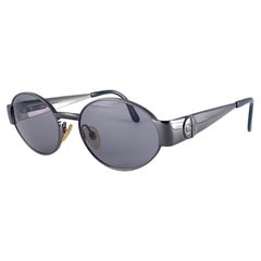 New Vintage Christian Dior 2034 Silver Oval Made in Austria Sunglasses