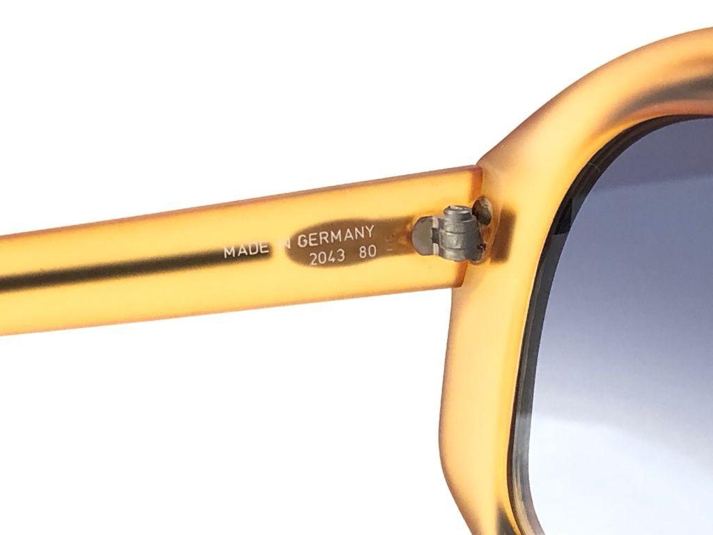 New Vintage Christian Dior 2043 80 Oversized Amber Black Optyl Sunglasses 2
