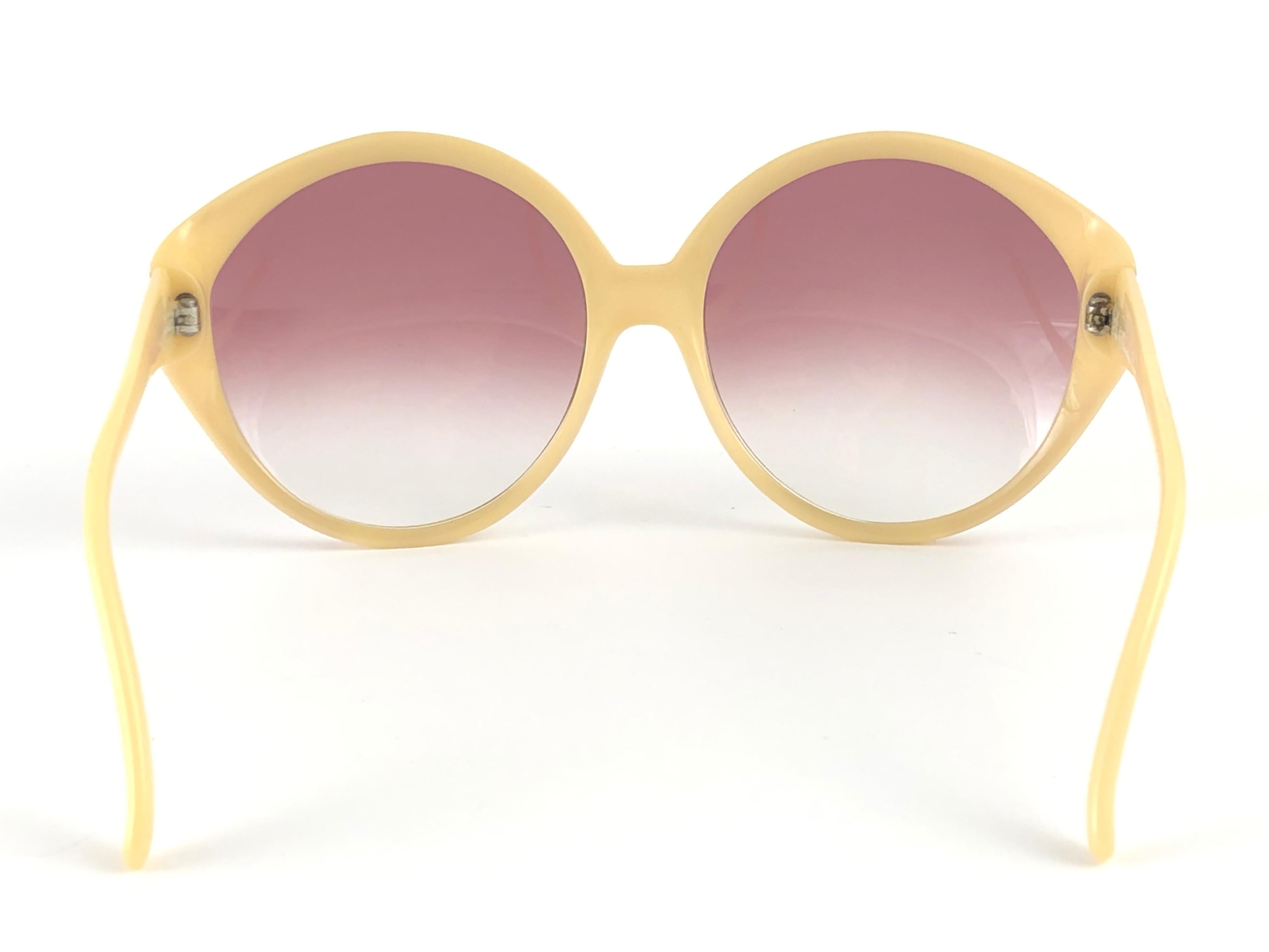 Beige New Vintage Christian Dior 2045 Oversized Optyl Sunglasses Germany