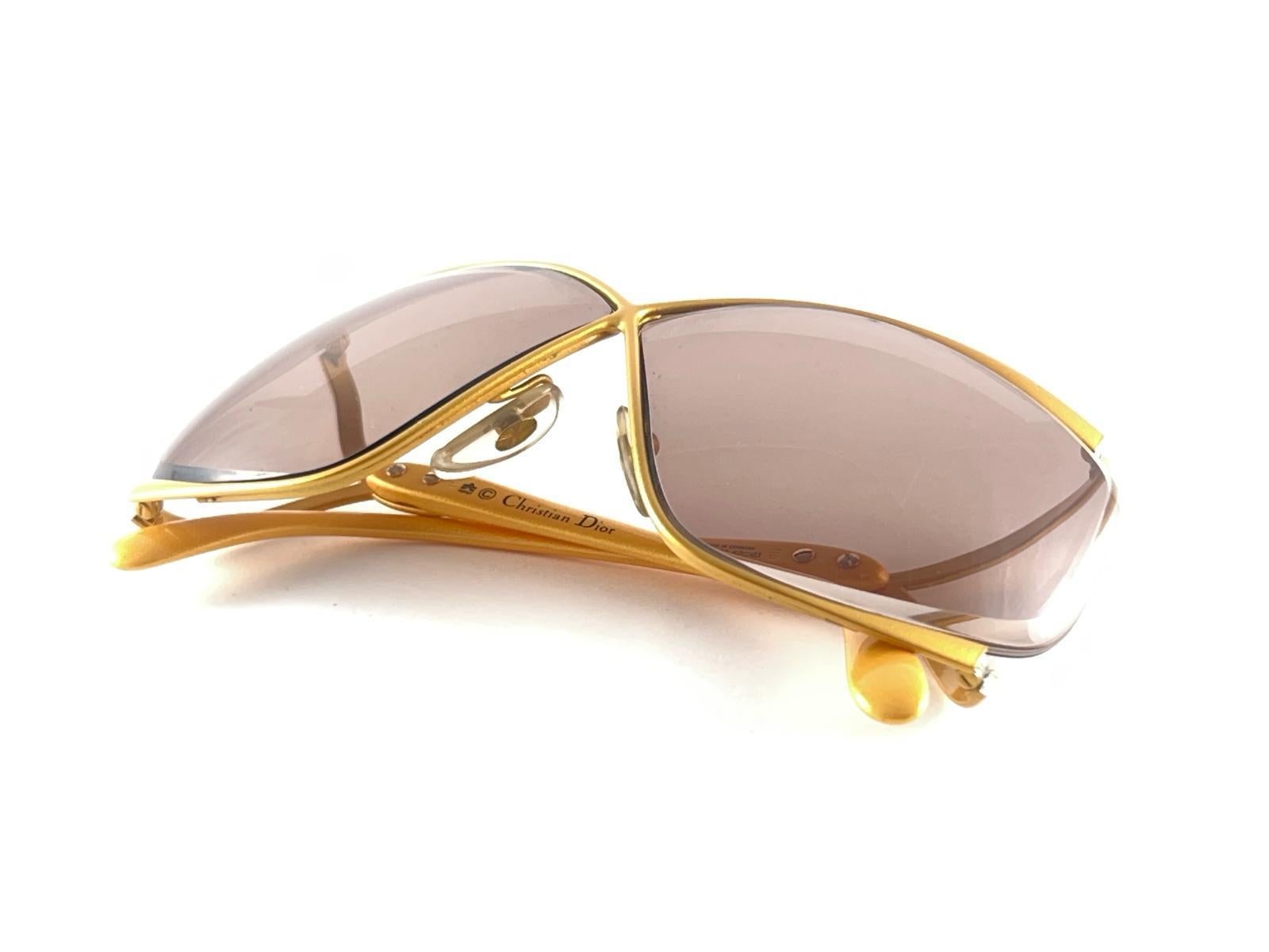 New Vintage Christian Dior 2056 40 Butterfly Mustard Sunglasses Made in Germany For Sale 11