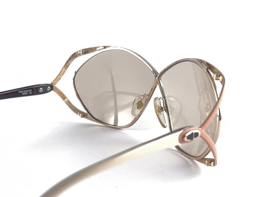New Vintage Christian Dior 2056 42 Butterfly Style 1980's Sunglasses Austria For Sale 4