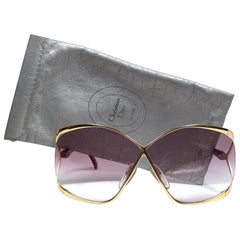 Christian Dior lunettes de soleil vintage or et rouge papillon, neuves, 2056 43 