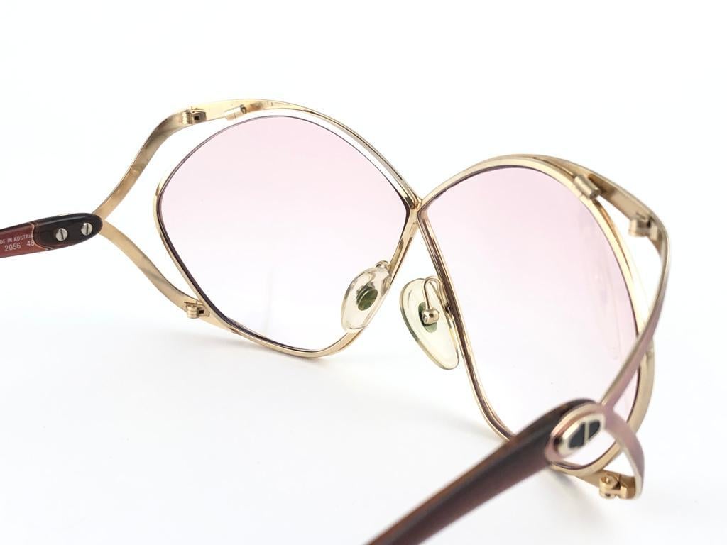 New Vintage Christian Dior 2056 48 Butterfly Translucent Metallic Sunglasses  1