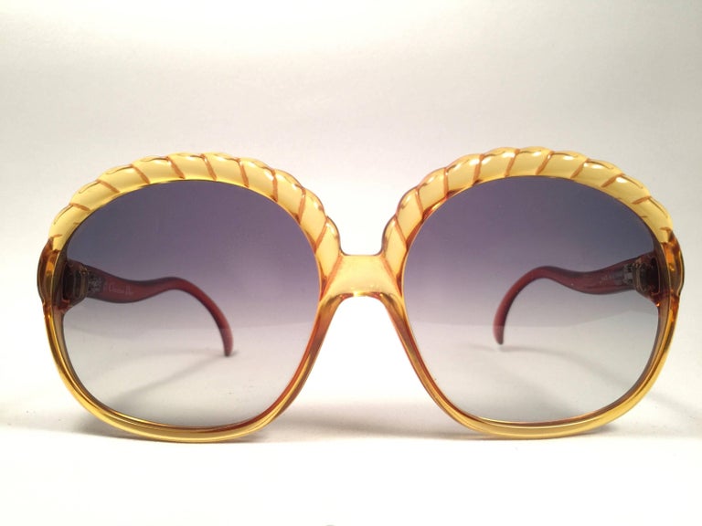 Christian Dior 2062 Vintage Amber Oversized Optyl Sunglasses  display picture 2