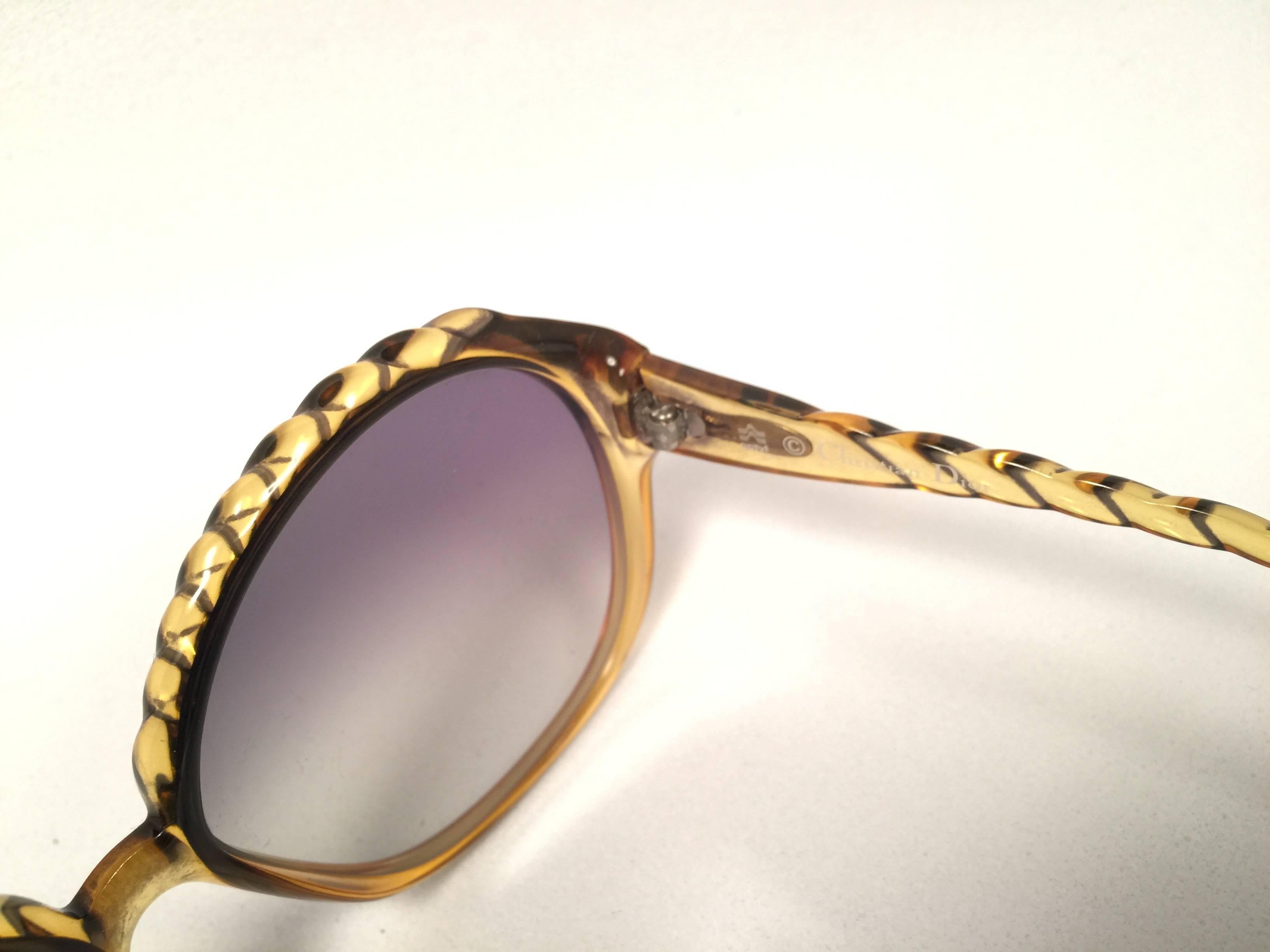 New Vintage Christian Dior 2063 20 Oversized Translucent Optyl 1980 Sunglasses  3