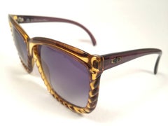 Christian Dior 2065 Vintage Green Oversized Optyl Sunglasses, 1980s