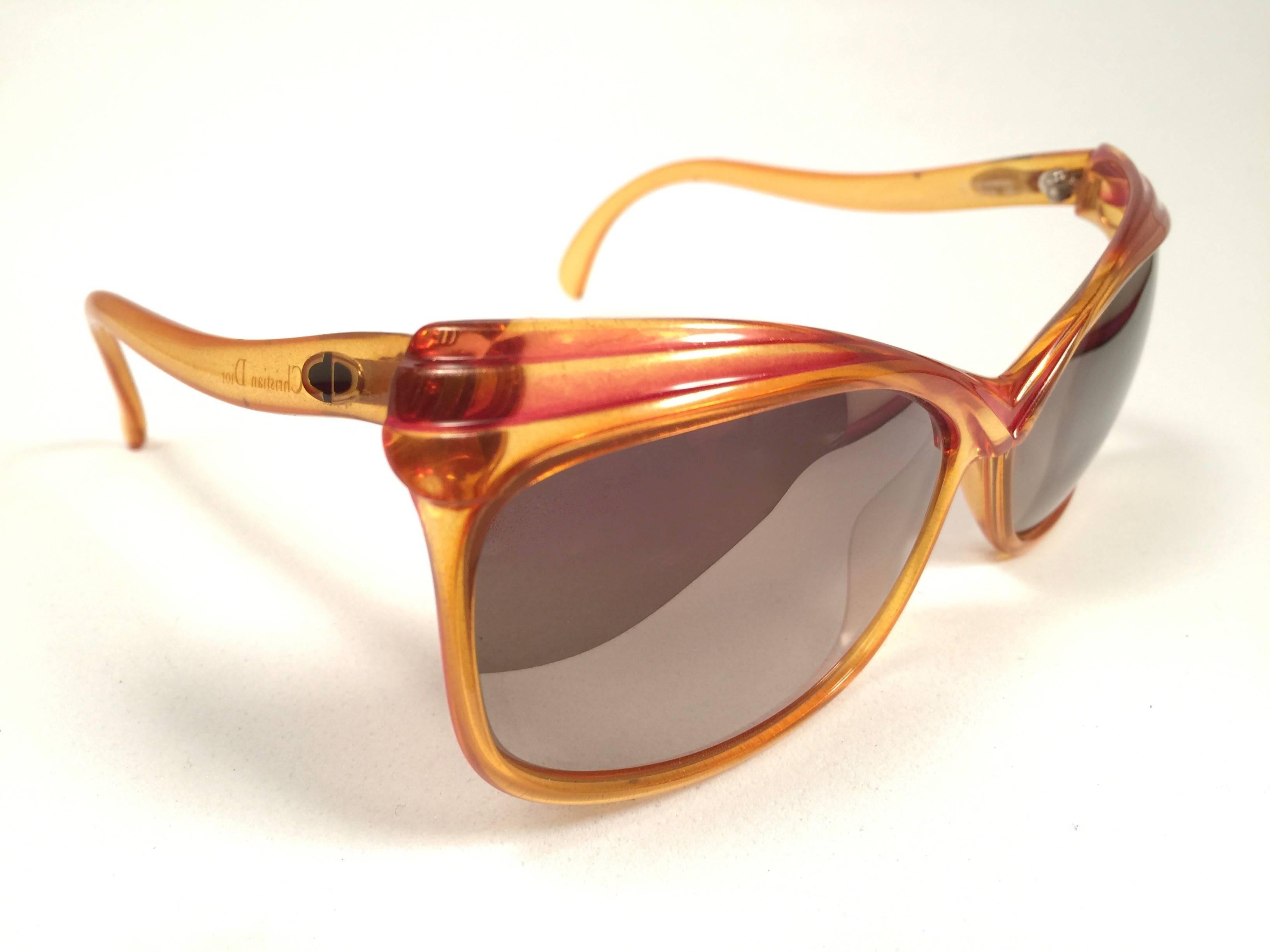 Christian Dior Vintage 2129 Bug Eyed Mask Style Optyl 1980 Sunglasses  In New Condition In Baleares, Baleares