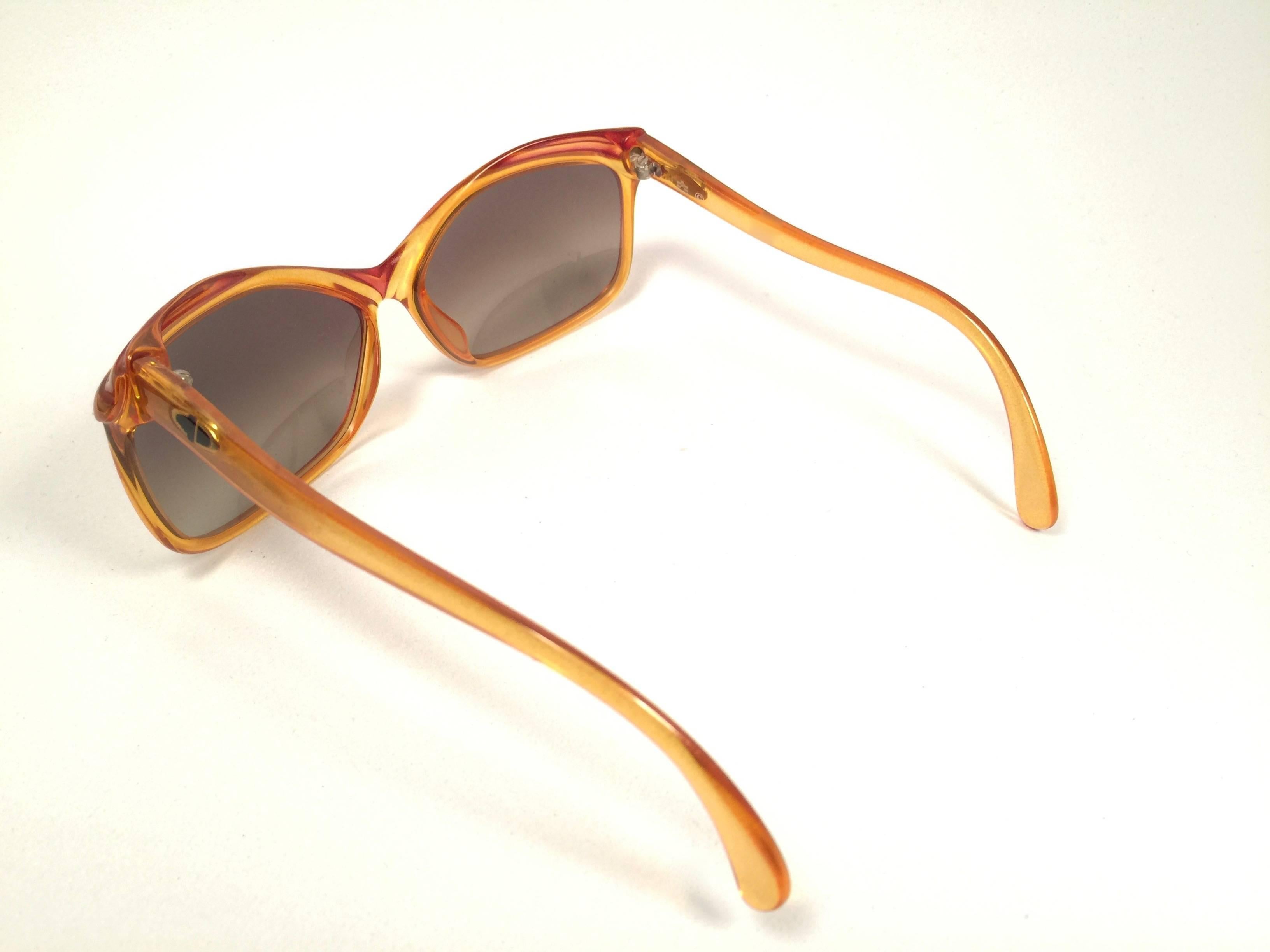 Christian Dior Vintage 2129 Bug Eyed Mask Style Optyl 1980 Sunglasses  1