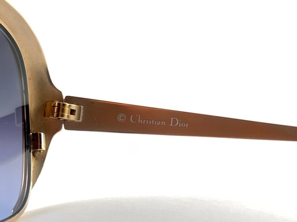 New Vintage Christian Dior 2132 44 Gold & Ochre Sunglasses Made in Austria For Sale 5