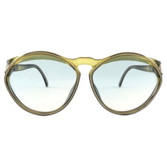 New Vintage Christian Dior 2156 60 Green Beige Accents Optyl Germany Sunglasses