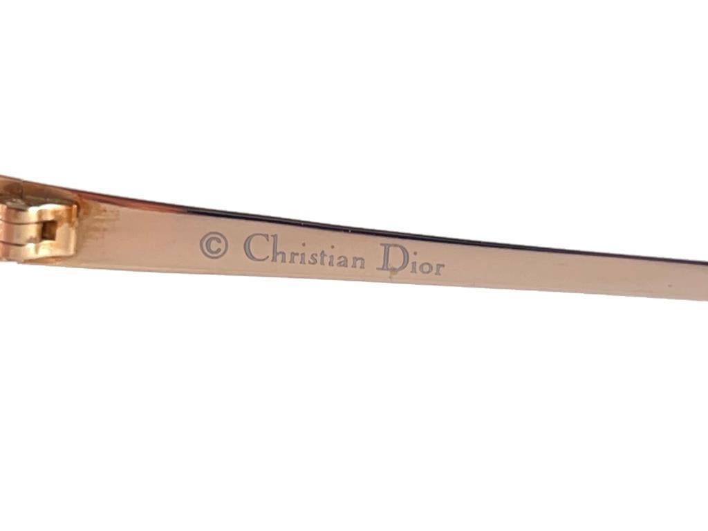 New Vintage Christian Dior 2173 Gold & Red Frame Sunglasses 1980'S Austria For Sale 2