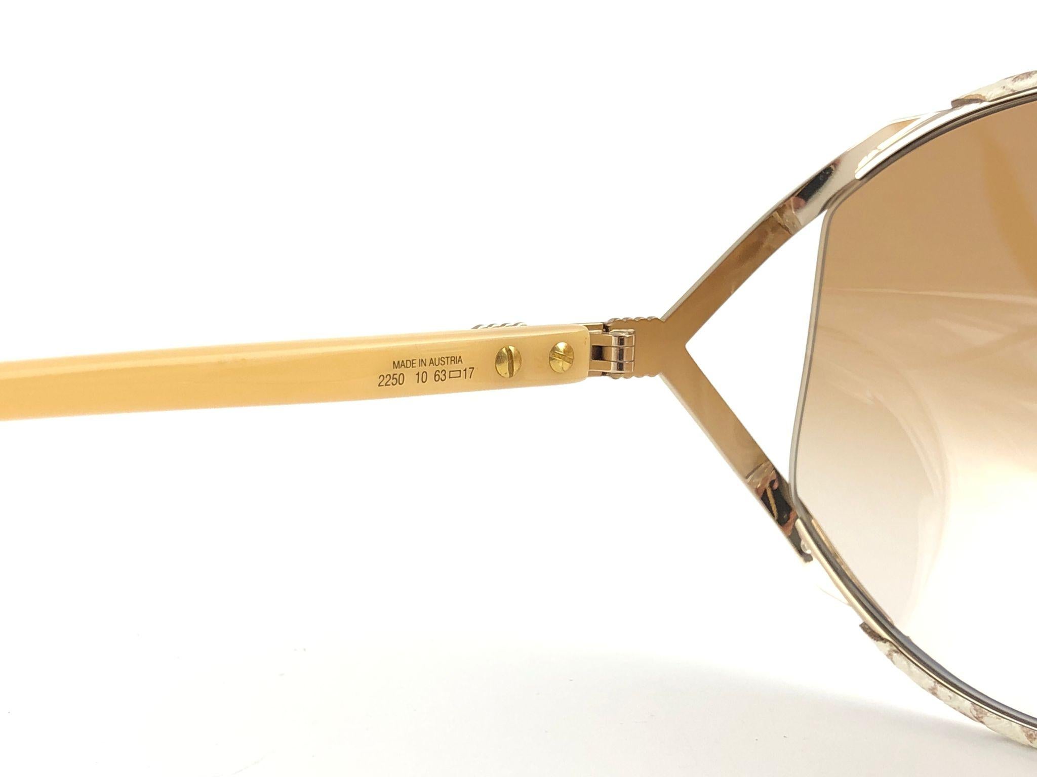 Neu Vintage Christian Dior 2250 übergroße Python gefütterte Vintage-Sonnenbrille in Übergröße  im Angebot 1