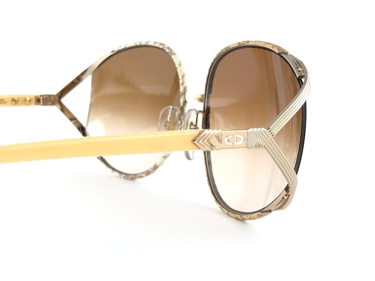 New Vintage Christian Dior 2250 Oversized Python Lined  display picture 1