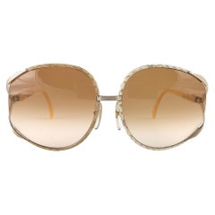 Nuevas gafas de sol vintage Christian Dior 2250 oversize forradas de pitón
