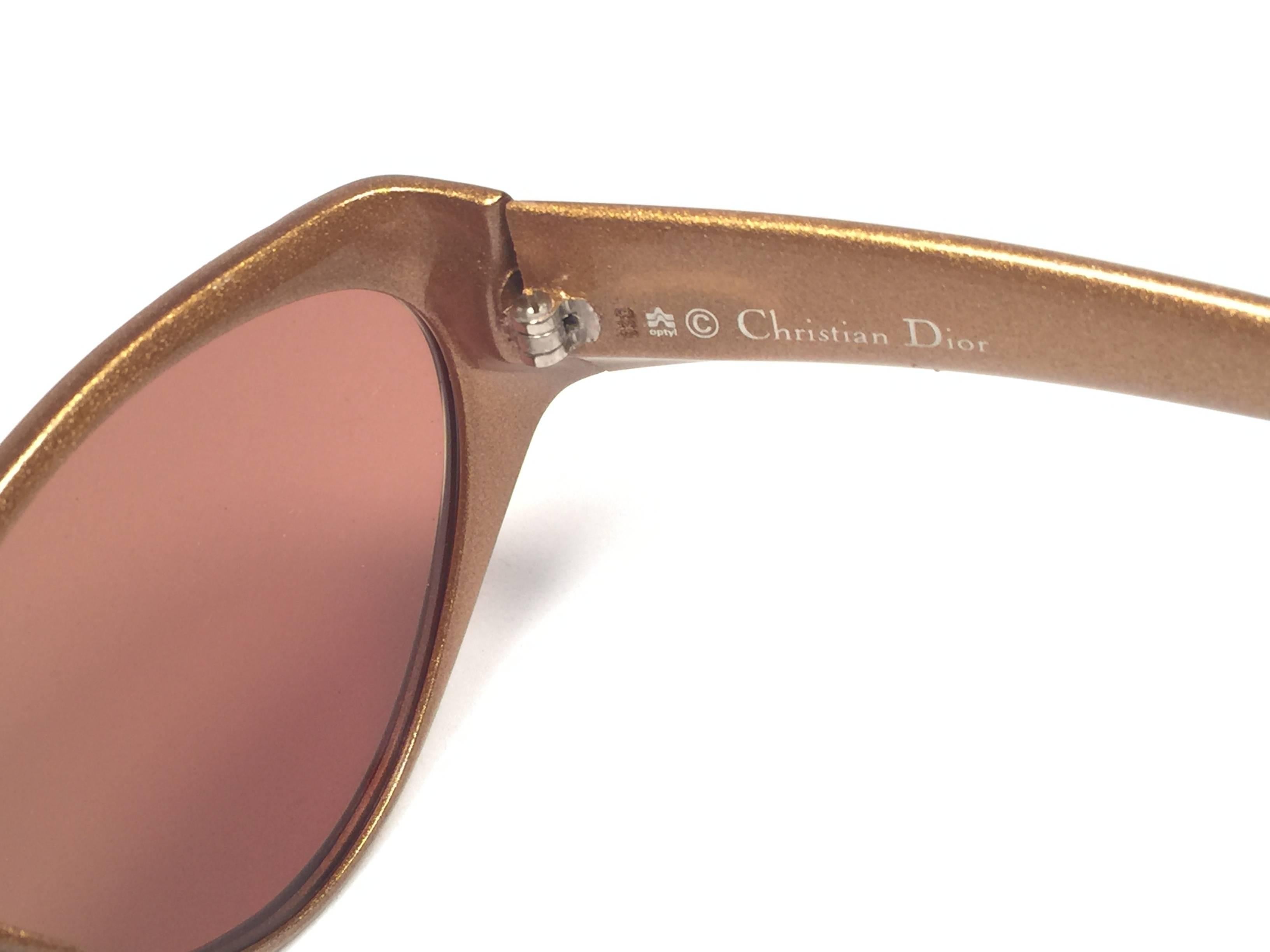 New Vintage Christian Dior 2344 Gold Optyl 1980's Sunglasses Germany In New Condition In Baleares, Baleares