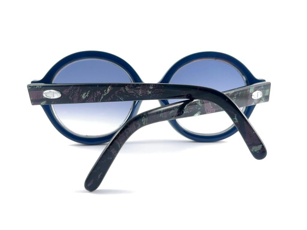 New Vintage Christian Dior 2446 50 Mosaic Blue Optyl Sunglasses Made in Germany For Sale 6
