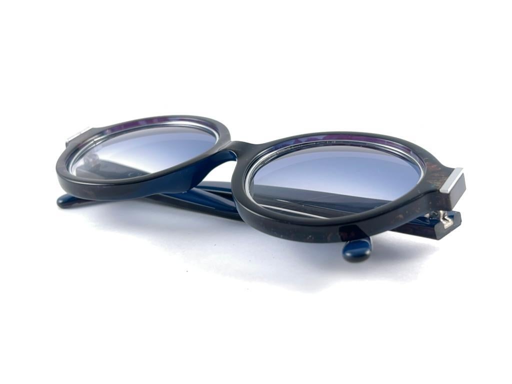 Neue Vintage Christian Dior 2446 50 Mosaikblaue Optyl-Sonnenbrille, hergestellt in Deutschland im Angebot 8