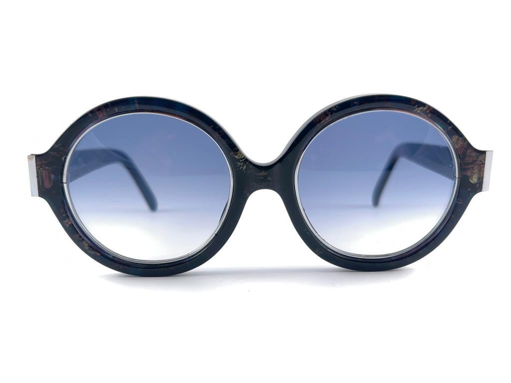 Neue Vintage Christian Dior 2446 50 Mosaikblaue Optyl-Sonnenbrille, hergestellt in Deutschland im Zustand „Neu“ im Angebot in Baleares, Baleares