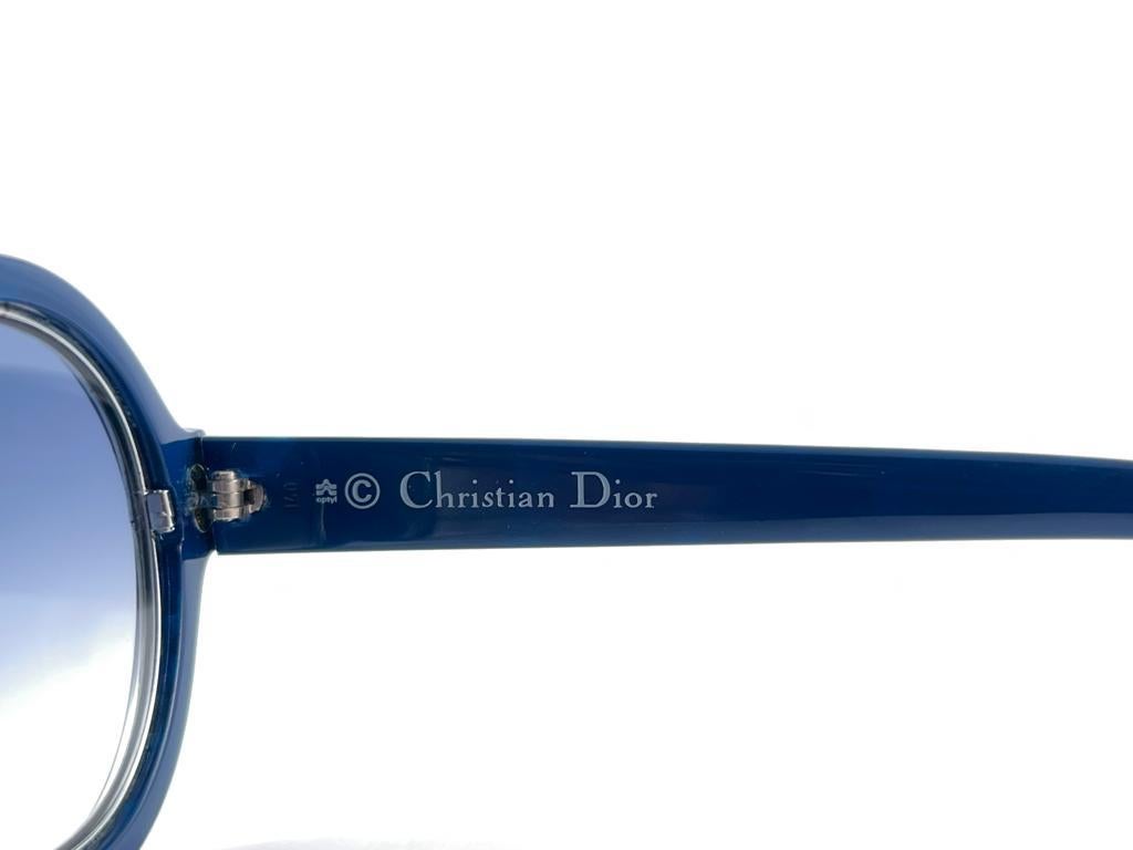 Neue Vintage Christian Dior 2446 50 Mosaikblaue Optyl-Sonnenbrille, hergestellt in Deutschland im Angebot 3
