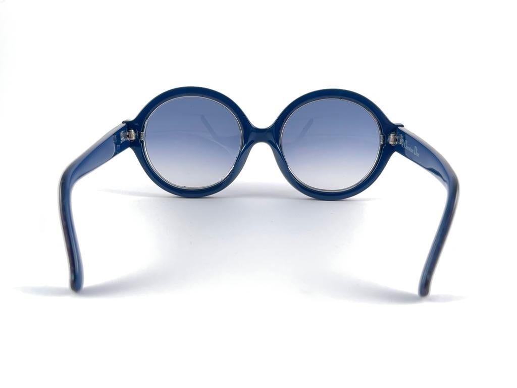 New Vintage Christian Dior 2446 50 Mosaic Blue Optyl Sunglasses Made in Germany For Sale 5
