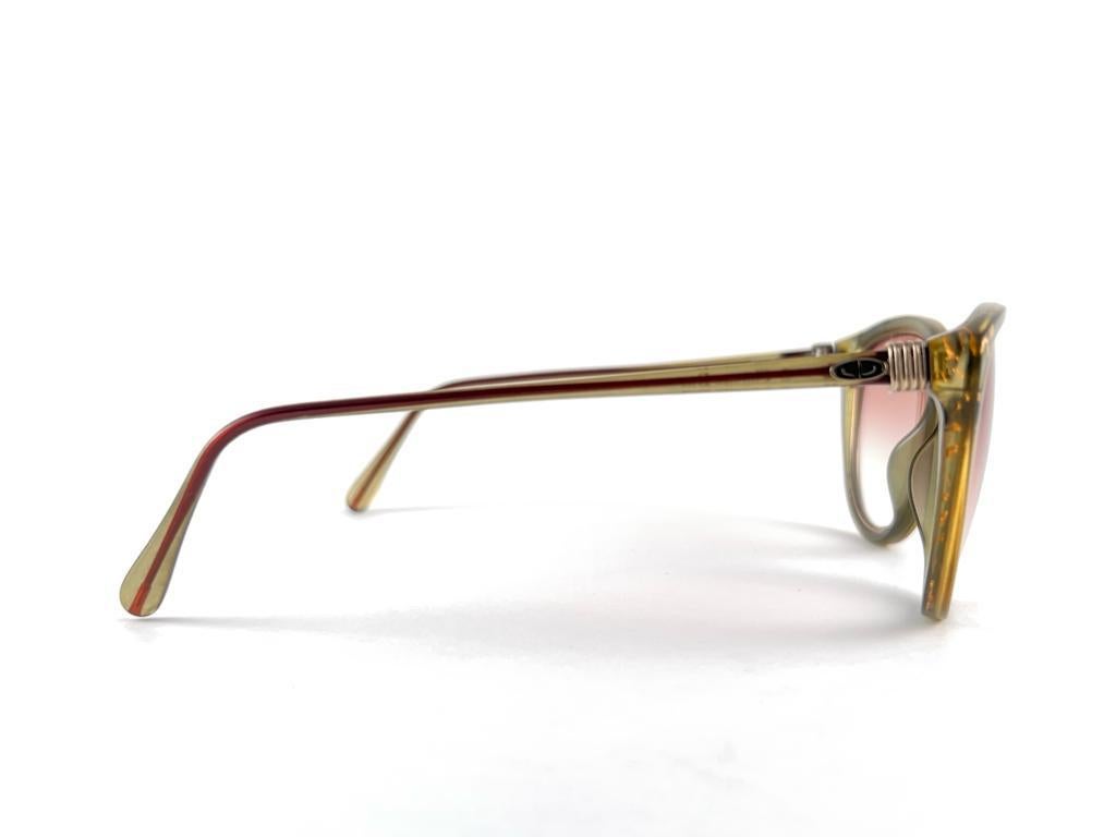 New Vintage Christian Dior 2557 Green & Gold  Accents Optyl Germany Sunglasses For Sale 7