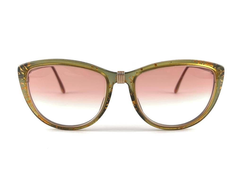 New Vintage Christian Dior 2557 Green & Gold  Accents Optyl Germany Sunglasses For Sale 9