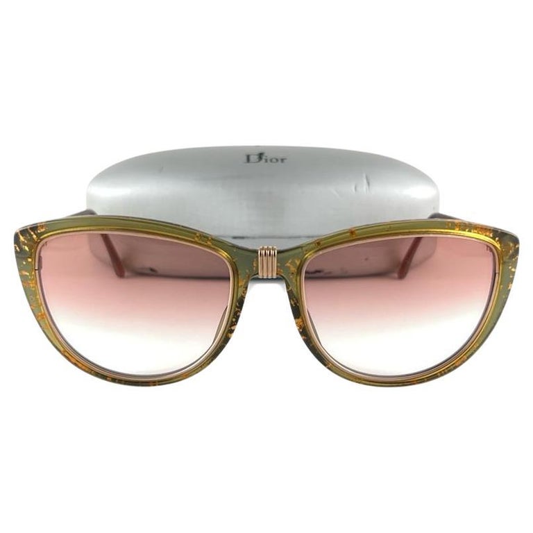 New Vintage Christian Dior 2557 Green and Gold Accents Optyl Germany  Sunglasses For Sale at 1stDibs