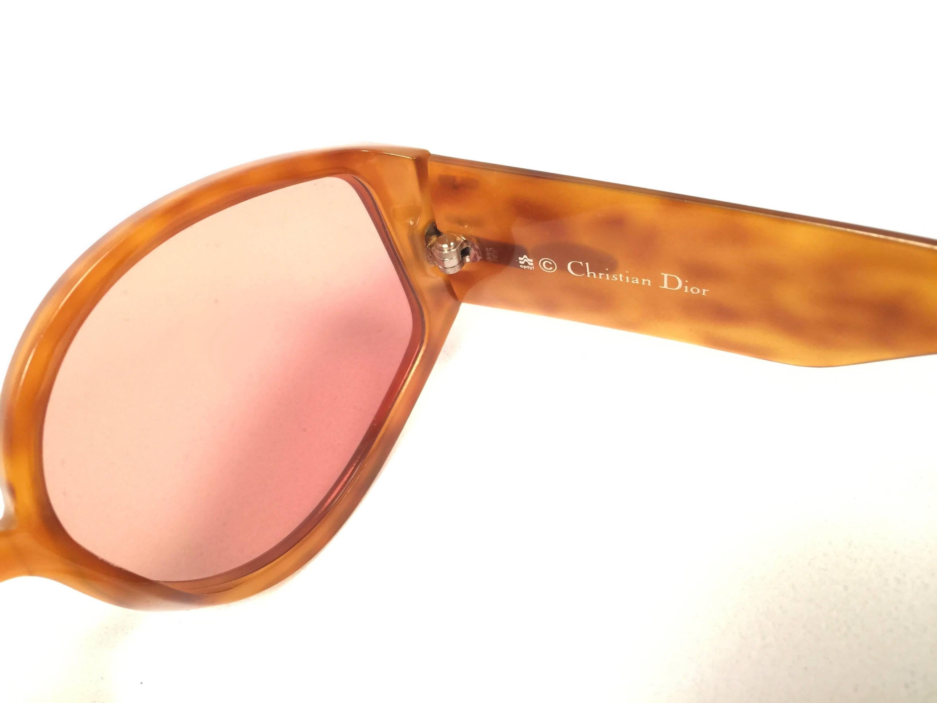 New Vintage Christian Dior 2603 Honey Translucent Optyl 1980 Sunglasses  2