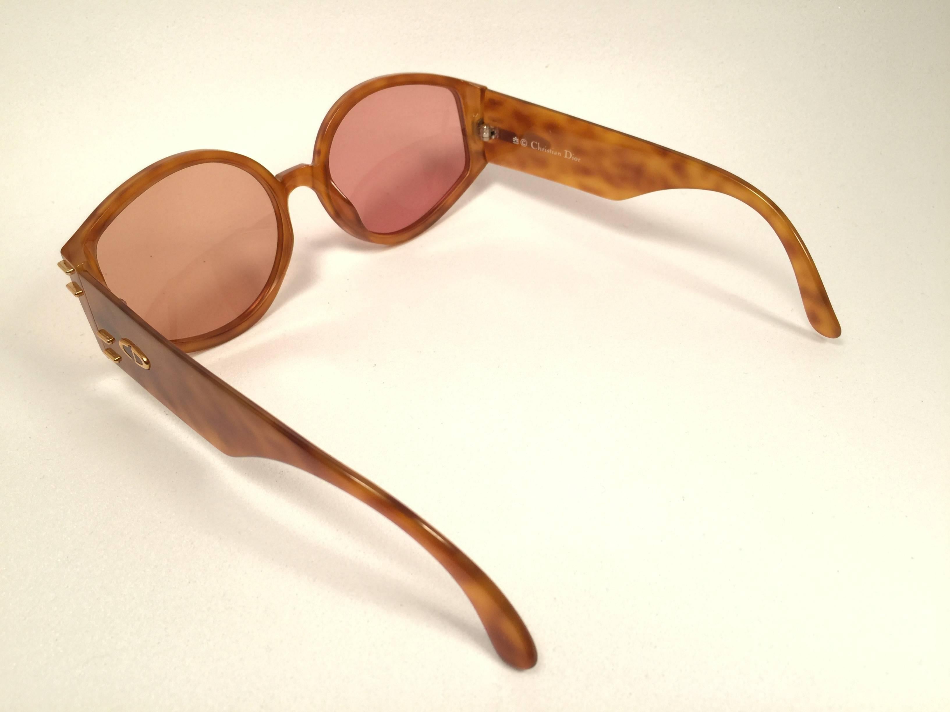 New Vintage Christian Dior 2603 Honey Translucent Optyl 1980 Sunglasses  3