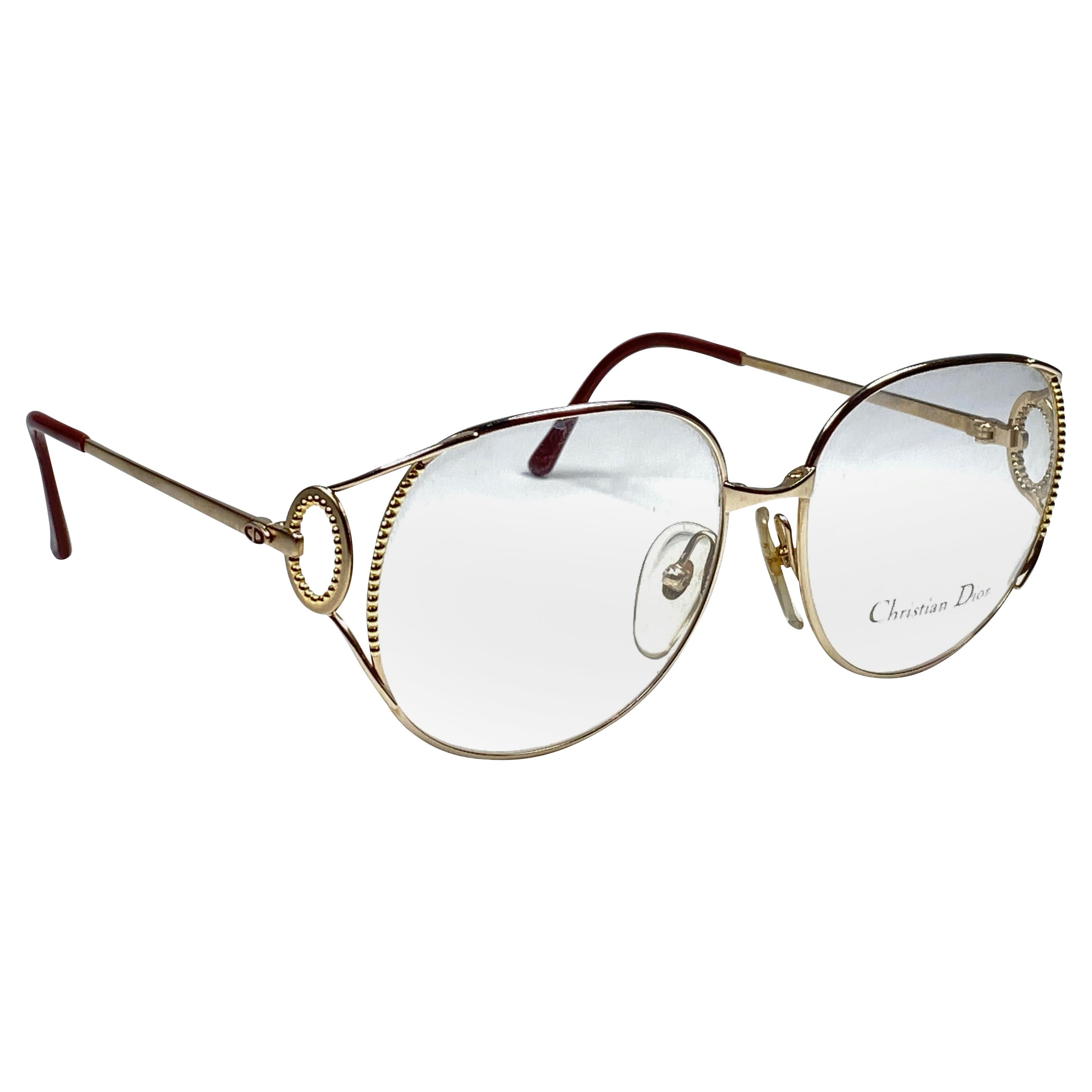 New Vintage Christian Dior 2788 Prescription Gold Reading Glasses