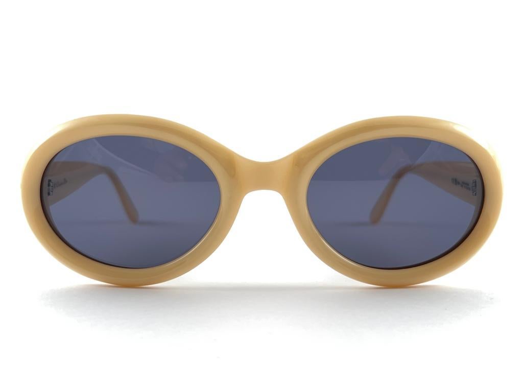 New Vintage Christian Dior 2919 Beige Oval Sunglasses 8