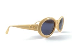 New Vintage Christian Dior 2919 Beige Oval Sunglasses