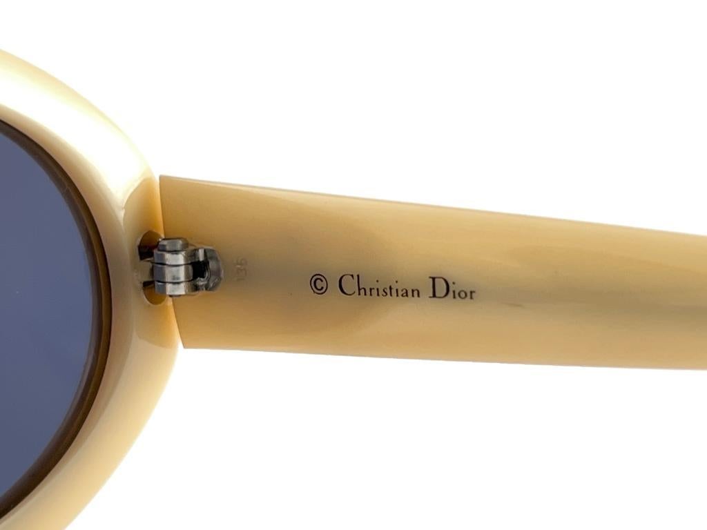 New Vintage Christian Dior 2919 Beige Oval Sunglasses 1