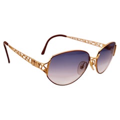New Vintage Christian Dior 2925 Gold Oval Sunglasses Made in Austria