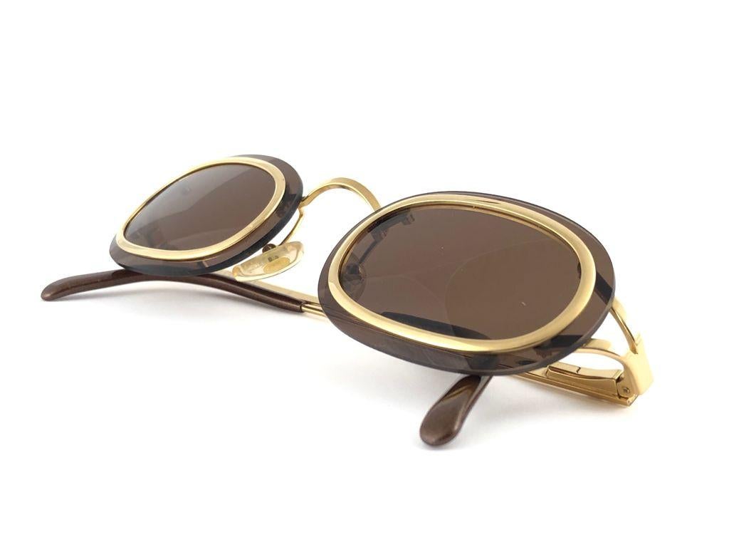 New Vintage Christian Dior 2970  Oval Small Gold Optyl Sunglasses 2