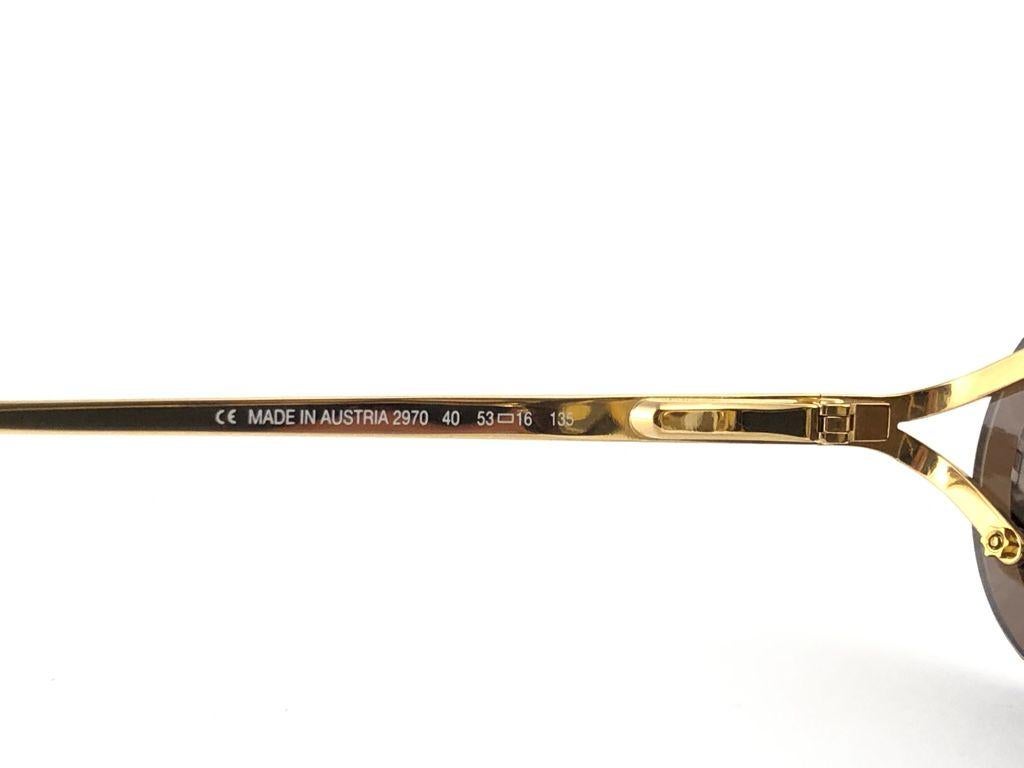 New Vintage Christian Dior 2970  Oval Small Gold Optyl Sunglasses In Excellent Condition In Baleares, Baleares