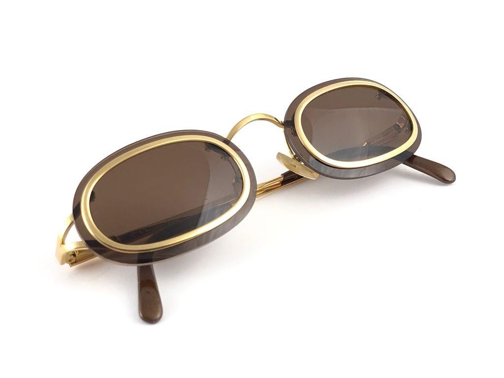 New Vintage Christian Dior 2970  Oval Small Gold Optyl Sunglasses 5