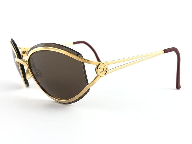New Vintage Christian Dior Brown and Gold Optyl Made in  display picture 1