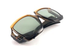 New Vintage Christian Dior D07 Green & Amber 1970's Optyl Sunglasses