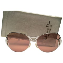Neu Vintage Christian Dior D59 Silber Ultra Breite Optyl Deutschland Sonnenbrille