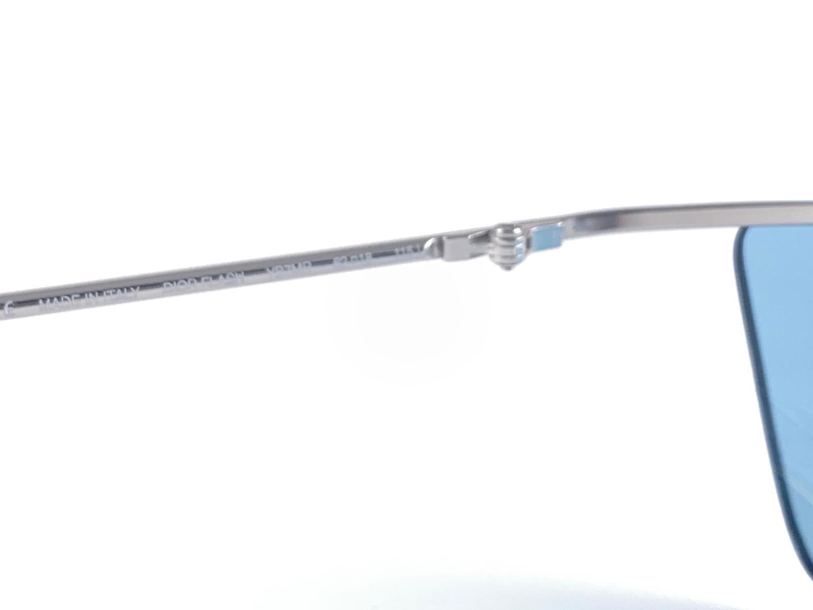 New Vintage Christian Dior Flash Silver Y2K Made in Austria Sunglasses For Sale 3