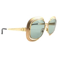 New Vintage Christian Dior Gold Sunglasses Made in Austria 1970's 